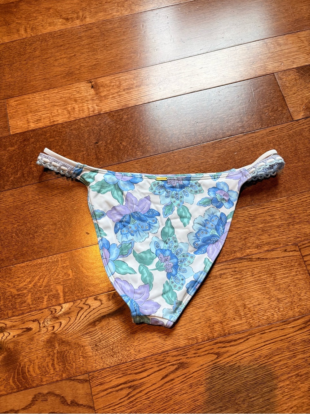 Hollister Blue & Lavender Floral Bikini Bottom - Picture 2 of 4